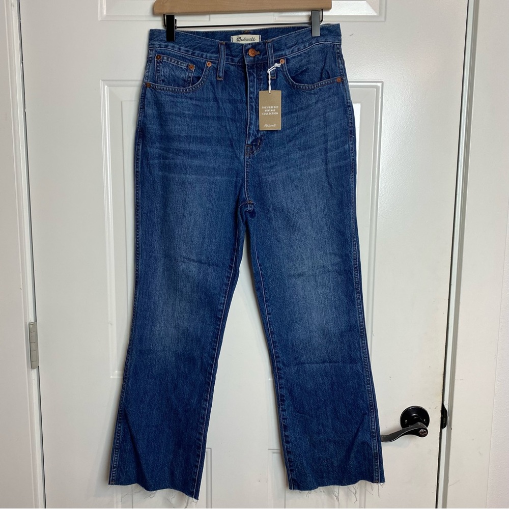 Madewell ridgid Demi-boot crop jeans NWT Sz 29